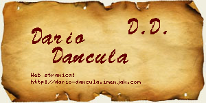 Dario Dančula vizit kartica